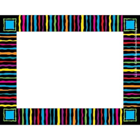 Barker Creek Neon Stripes Name Tags/Self-Adhesive Labels, 45/Pack 1506